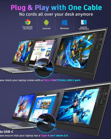 QQH 15.6" Triple Portable Monitor Z80A