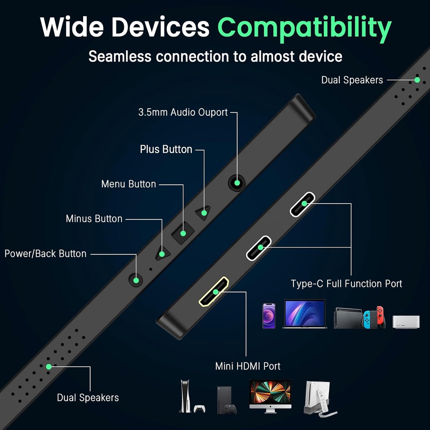 QQH 15.6" 4K Portable Monitor Z12-4